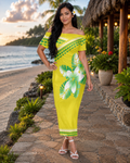 Amoa Golden Hibiscus Dress 🌺
